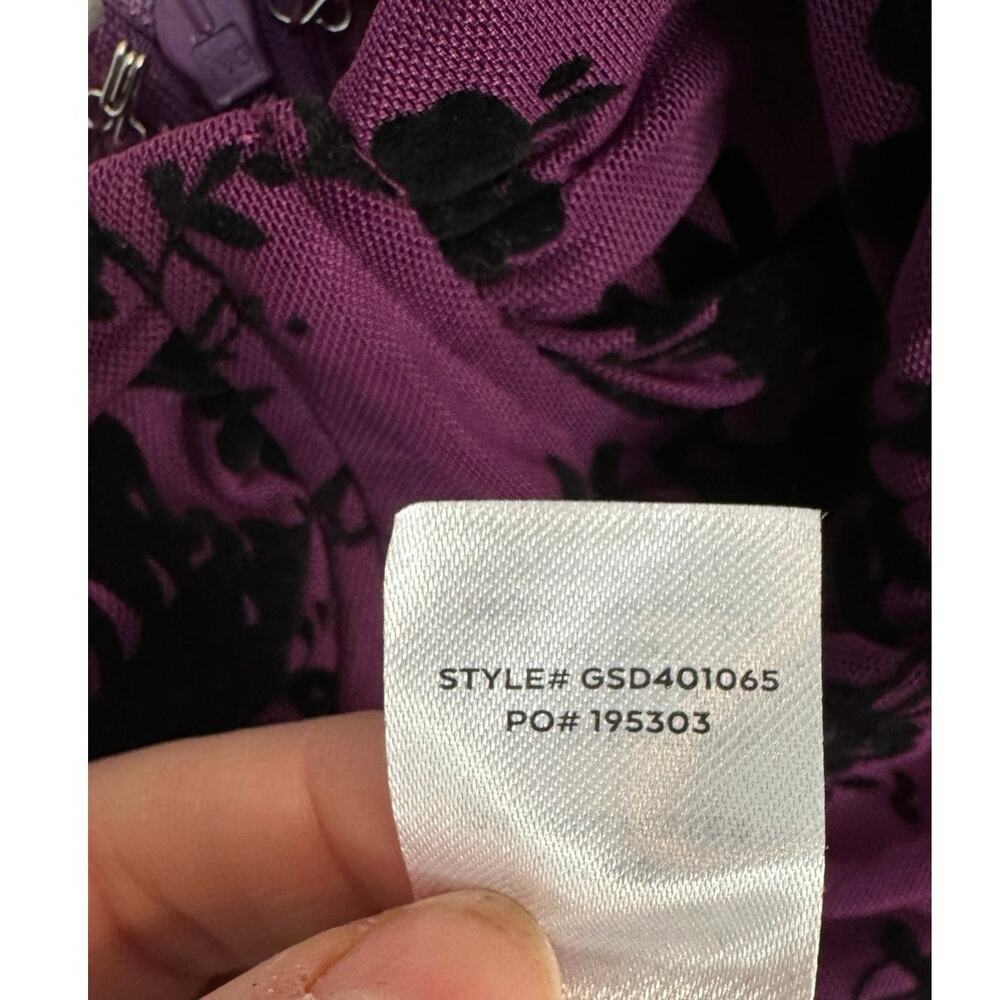 LULU'S NWT Decadent Flirt Purple Mesh Velvet Ruched Bodycon Midi Dress Size XL - Picture 11 of 14